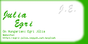 julia egri business card